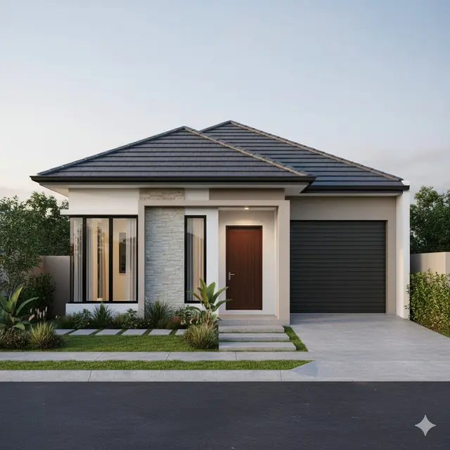 7 Gambar Rumah Sederhana 6x12 Atap Limas Desain Modern, Inspirasi Hunian Nyaman dan Elegan