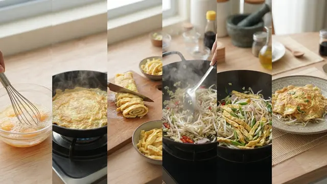 Resep Dadar Telur Cah Tauge