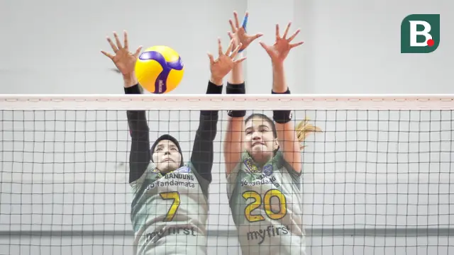 Foto: Aksi Kekasih Bagus Khafi, Shella Bernadetha saat Persembahkan Kemenangan Kedua Bandung BJB Tandamata di PLN Mobile Proliga 2022
