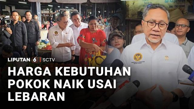 Menko Bidang Pangan dan Menteri Perdagangan gelar sidak di Pasar Minggu, Jakarta. Hasilnya stok kebutuhan pokok aman, tapi harganya naik. Harga kantong plastik juga jadi sorotan.