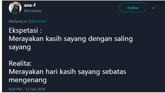 Ekspektasi vs Realita Valentine
