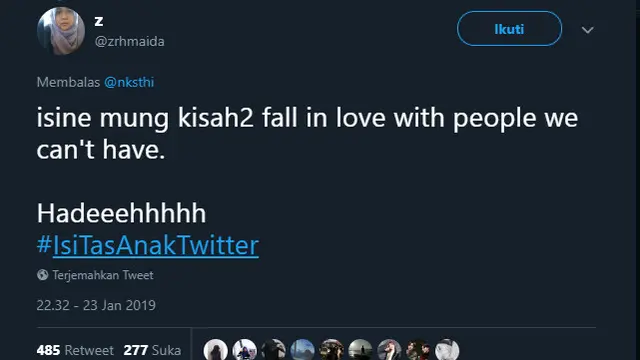 Cuitan Lucu 'Isi Tas Anak Twitter'