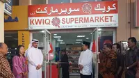 Pembukaan swalayan Indonesia Swalayan produk-produk Indonesia 'KWIQ Supermarket' di Qatar. (Dokumentasi KBRI Doha)