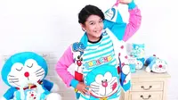 Penyanyi cilik ini merilis single khusus yang diberi judul 'Terimakasih Doraemon'.
