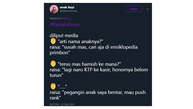 Hamish kemana (Sumber: Twitter)