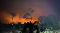 Kebakaran hutan dan lahan di Pager, Kecamatan Rangkumpit, Kota Palangka Raya, Senin (29/7/2024). Liputan6.com/BPBD Kota Palangka Raya.