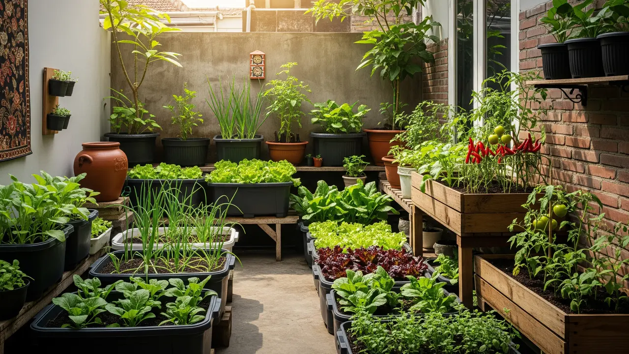 Model Kebun Sayur Dekat Teras Samping yang Sempit tapi Rapi, Inspirasi Hunian 2026