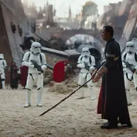 Aksi Donnie Yen di Rogue One: A Star Wars Story. foto: screen rant