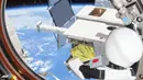Robot astronot Kirobo, dibawa oleh pesawat angkasa kargo Kounotoru yang diluncurkan dengan roket H-28 pada 4 Agustus, dan tiba di ISS pada 10 Agustus. (AFP/Yoshikazu Tsuno/wwn)