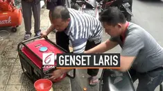 Sejak listrik padam pada Minggu (4/8/2019) di sejumlah wilayah Jakarta dan Jawa Barat. Toko elektronik di Bekasi yang menjual genset diserbu warga.