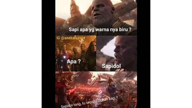 6 Meme Tebak-Tebakan ala Thanos Ini Bikin Geregetan