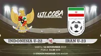 Uji coba internasional: Indonesia U-22 vs Iran U-23. (Bola.com/Dody Iryawan)