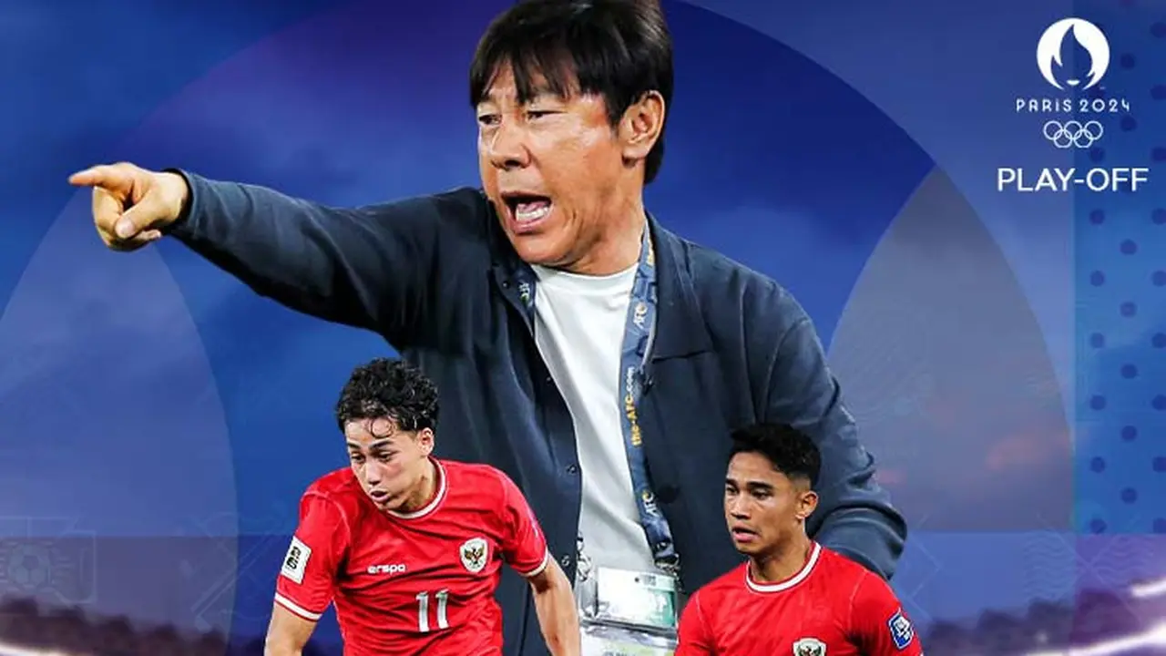 Play-off Olimpide 2024 - Guinea Vs Timnas Indonesia U-23 - STY Dikelilingi Marselino Ferdinan dan Rafael Struick