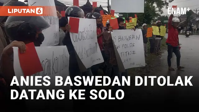 Warga Solo Demo Tolak Kedatangan Anies Baswedan