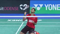 Tunggal putra Indonesia Tommy Sugiarto melaju ke semifinal Denmark Open Super Series Premier 2015. (Liputan6.com/Humas PP PBSI)