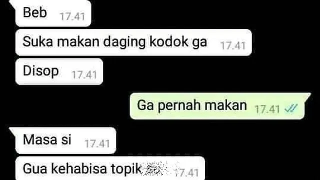 6 Chat Absurd Kehabisan Topik ke Gebetan Ini Maksa Banget