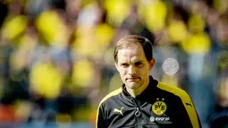 1. Thomas Tuchel - Pria asal Jerman ini mulai tenar ketika membawa FC Mainz 05 dan Borussia Dortmund tampil apik di Bundesliga. Karena konflik dengan petinggi Die Borussen, akhirnya ia memilih pergi dari Signal Iduna Park. (AFP/Sascha Schuermann)