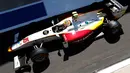Rio Haryanto saat beraksi di Sirkuit Silverstone, Inggris. (GP2 Media Service)