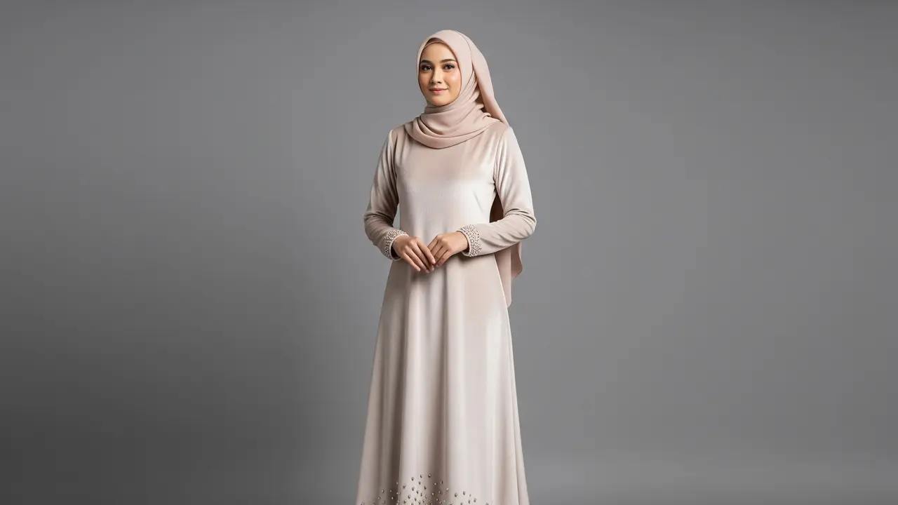 Gamis Velvet Premium dengan Payet Halus