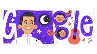 Google Doodle Peringati Ulang Tahun ke-94 AT Mahmud, Maestro Lagu Anak Legendaris. (Doc: Google Doodle)