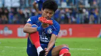Pemain Arema FC, Feby Eka Putra. (Bola.com/Iwan Setiawan)