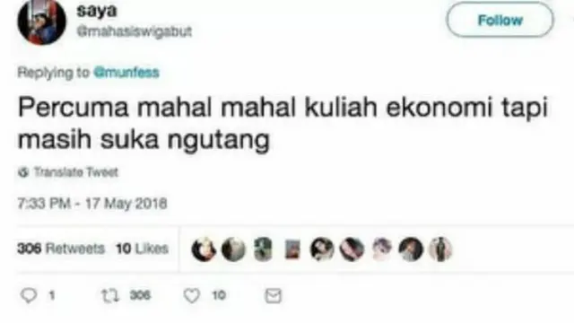 Curhat warganet tentang manfaat kuliah.
