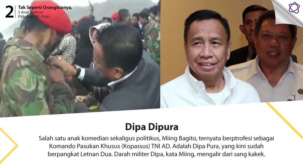 Tak Seperti Orangtuanya, 5 Anak Artis Ini Pilih Jadi TNI - Polri. (Foto: Youtube dan Deki Prayoga, Desain: Nurman Abdul Hakim/Bintang.com)