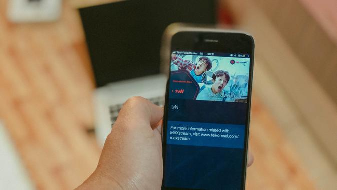 Aplikasi Maxstream menghadirkan konten hiburan Korea (Foto: Telkomsel)