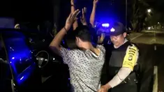 Petugas Kepolisian Polsek Serpong, Kota Tangerang Selatan, menggelar Operasi Cipta Kondisi, dijalan Taman Kota Dua BSD, Serpong.