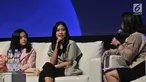 Selebgram Hanggini P Retto (tengah) saat pembicara dalam diskusi panel di acara XYZ Day 2018 di The Hall, Senayan City, Jakarta, Rabu (25/4). Diskusi ini mengangkat topik "Keeping Up With Generation Z". (Merdeka.com/Iqbal S Nugroho)