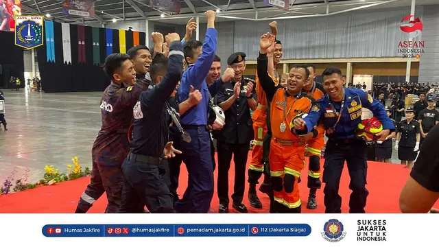 Dinas Penanggulangan Kebakaran dan Penyelamatan (Gulkarmat) Provinsi DKI Jakarta mengikuti ajang Singapore-Global Firefighting and Paramedics Challenge
