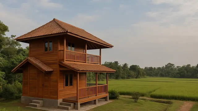 7 Rumah Tingkat Sederhana di Desa/ChatGPT