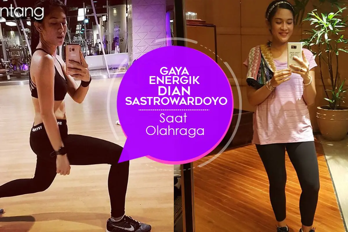 [Bintang]  Gaya Energik Dian Sastrowardoyo Saat Olahraga