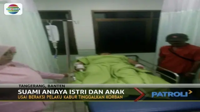 Diduga cemburu, seorang suami di Kota Tangerang tega membantai istri dan anaknya hingga kritis.