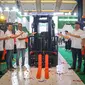 Peluncuran produk forklift 60-8FB series integrated Lithium-Ion oleh Traktor Nusantara. (istimewa).