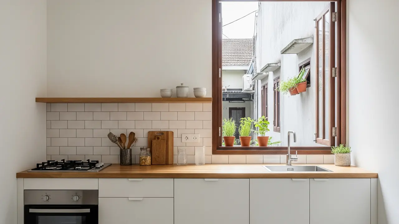 9 Desain Dapur Minimalis di Rumah Gang Sempit,