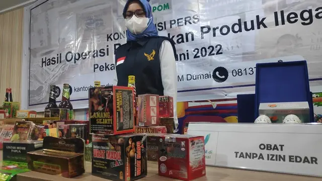 Obat tradisional tanpa izin edar, sebagian besarnya obat kuat, sitaan BBPOM di Pekanbaru.