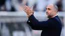 Tambahan tiga poin ini membuat Juventus berada di peringkat kelima klasemen Serie A dengan raihan 55 poin. Sementara Genoa tertahan di peringkat 12 dengan raihan 35 poin. (AFP/Marco Bertorello)