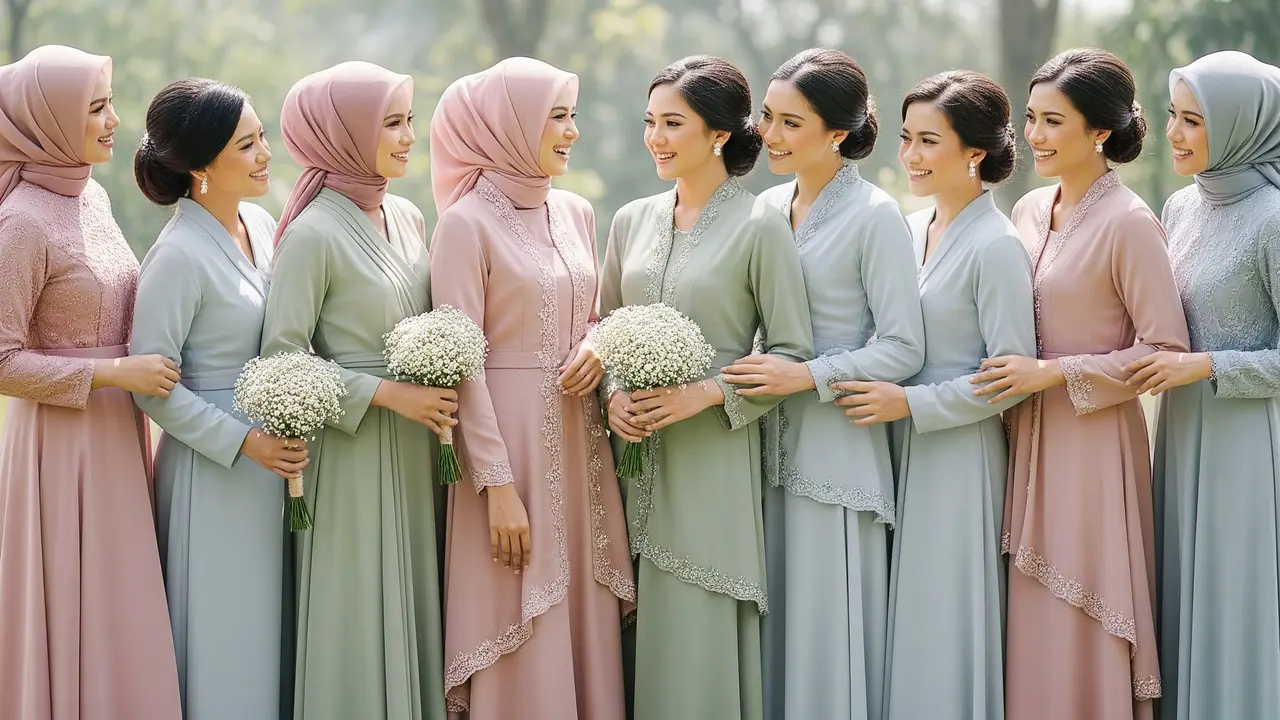 Model Baju Bridesmaid ala Malaysia