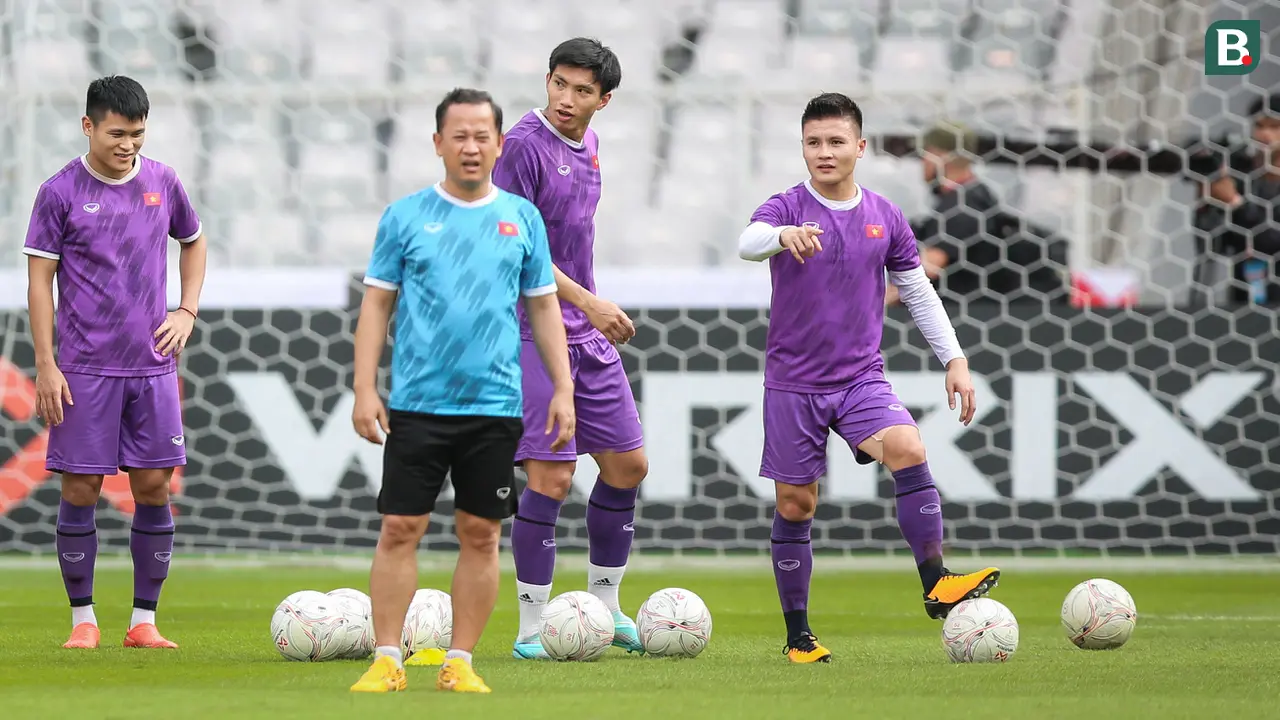 Official Training Timnas Vietnam Jelang Laga Semifinal Piala AFF 2022 Melawan Timnas Indonesia