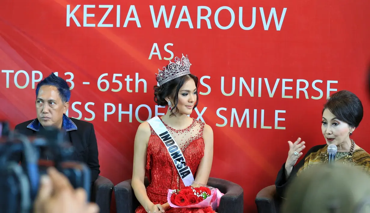 Perasaan campur aduk sempat dirasakan. Meski demikian, ia mengaku bangga bisa membawa bendera merah putih di atas panggung megah kontes ajang kecantikan tersebut. (Adrian Putra/Bintang.com)