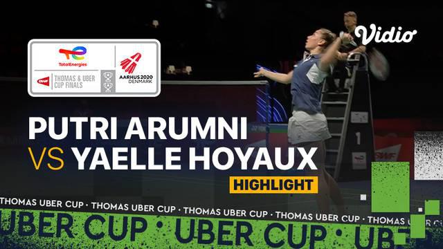 Berita video highlights pertandingan keempat Indonesia vs Prancis di Grup A Piala Uber 2020, di mana wakil tunggal putri Nandini Putri Arumni tak bisa melanjutkan pertandingan karena cedera, Senin (11/10/2021) sore hari WIB.