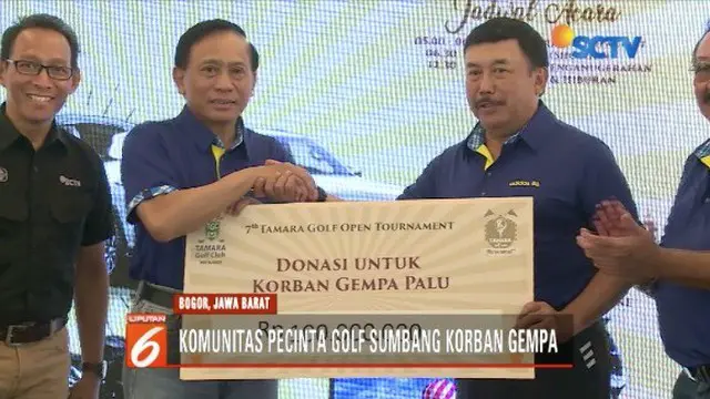 YPP SCTV-Indosiar salurkan bantuan dari Tamara Golf Club untuk korban bencana di Palu dan Donggala, Sulawesi Tengah.