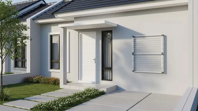 Area Jemuran di Depan Rumah Tipe 36 yang Rapi (Gemini AI)