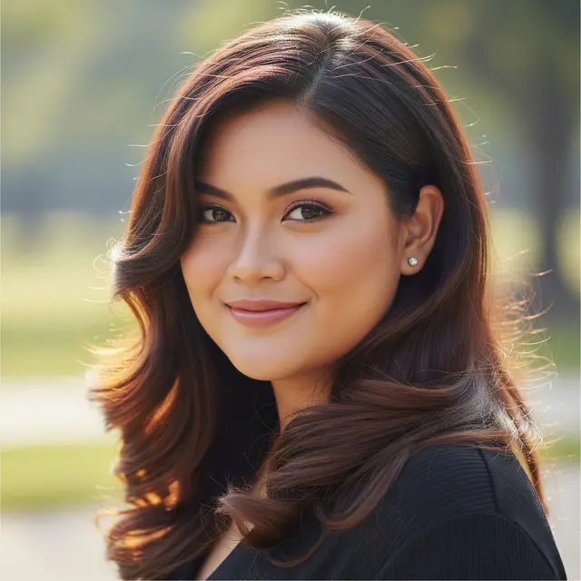 9 Model Rambut Wanita Long Layers Wavy untuk Wajah Bulat, Tampil Tirus dan Memukau