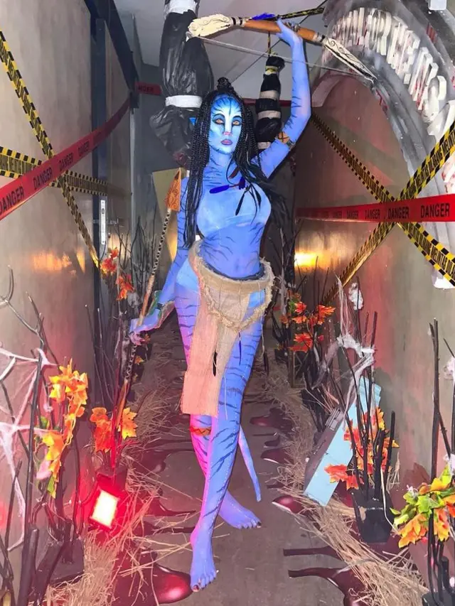 Lucinta Luna Pakai Kostum Avatar saat Halloween, Tampil Seram Maksimal