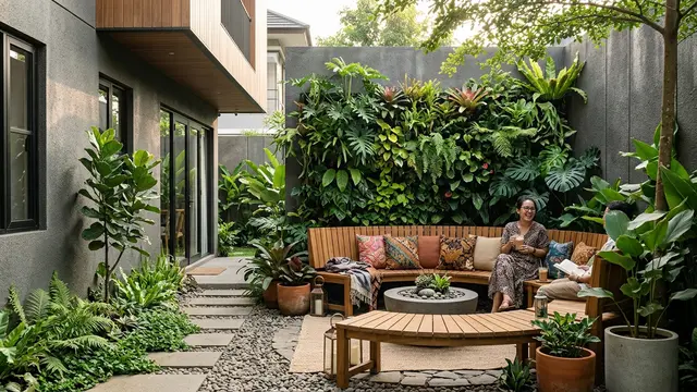 Inspirasi Area Duduk Melingkar di Samping Rumah (AI Generated)
