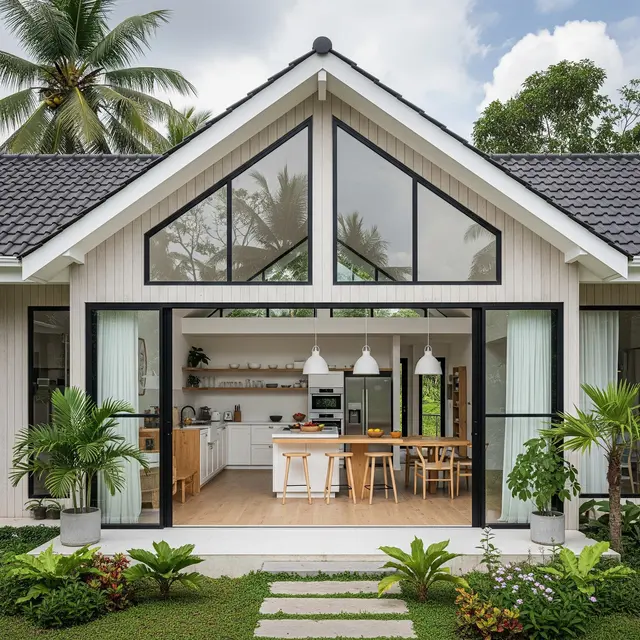 9 Model Rumah Gaya Skandinavia dengan Dapur Terbuka, Estetik Minimalis