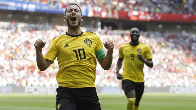 FOTO: Pesta Gol ke Gawang Tunisia, Belgia Melangkah ke 16 Besar