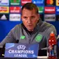 Manajer Celtic, Brendan Rodgers menanggapi kekalahan timnya 1-2 dari Bayern Munich, Selasa (31/10/2017) atau Rabu dinihari WIB. (AFP / ANDY BUCHANAN)